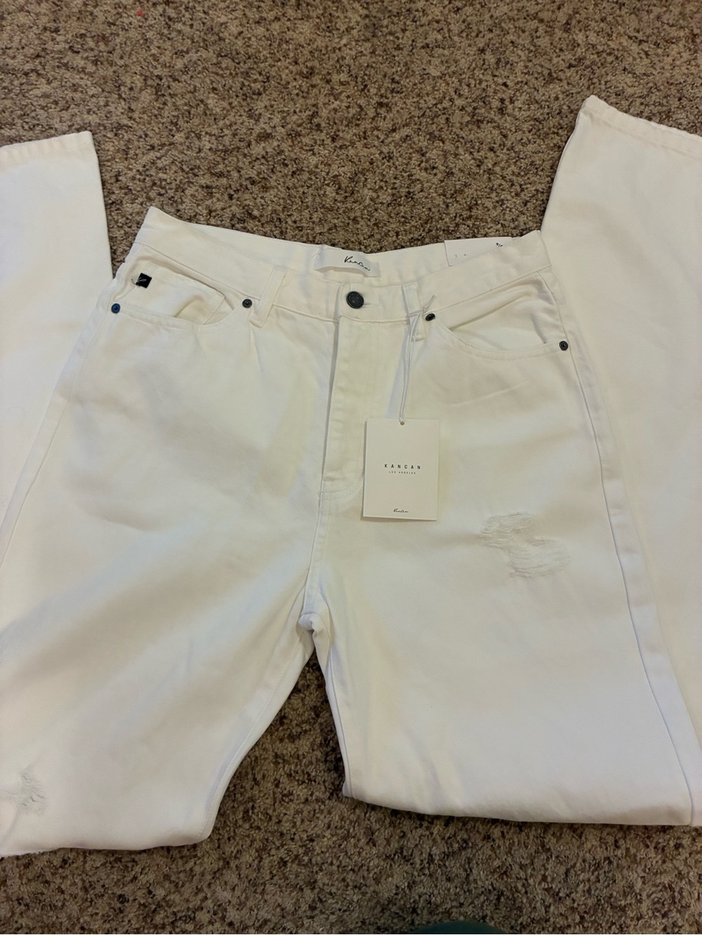 NWT KanCan Montana Ultra High Rise 90’s Flare Jeans White 9/28